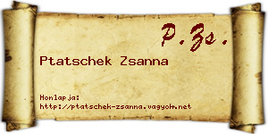 Ptatschek Zsanna névjegykártya